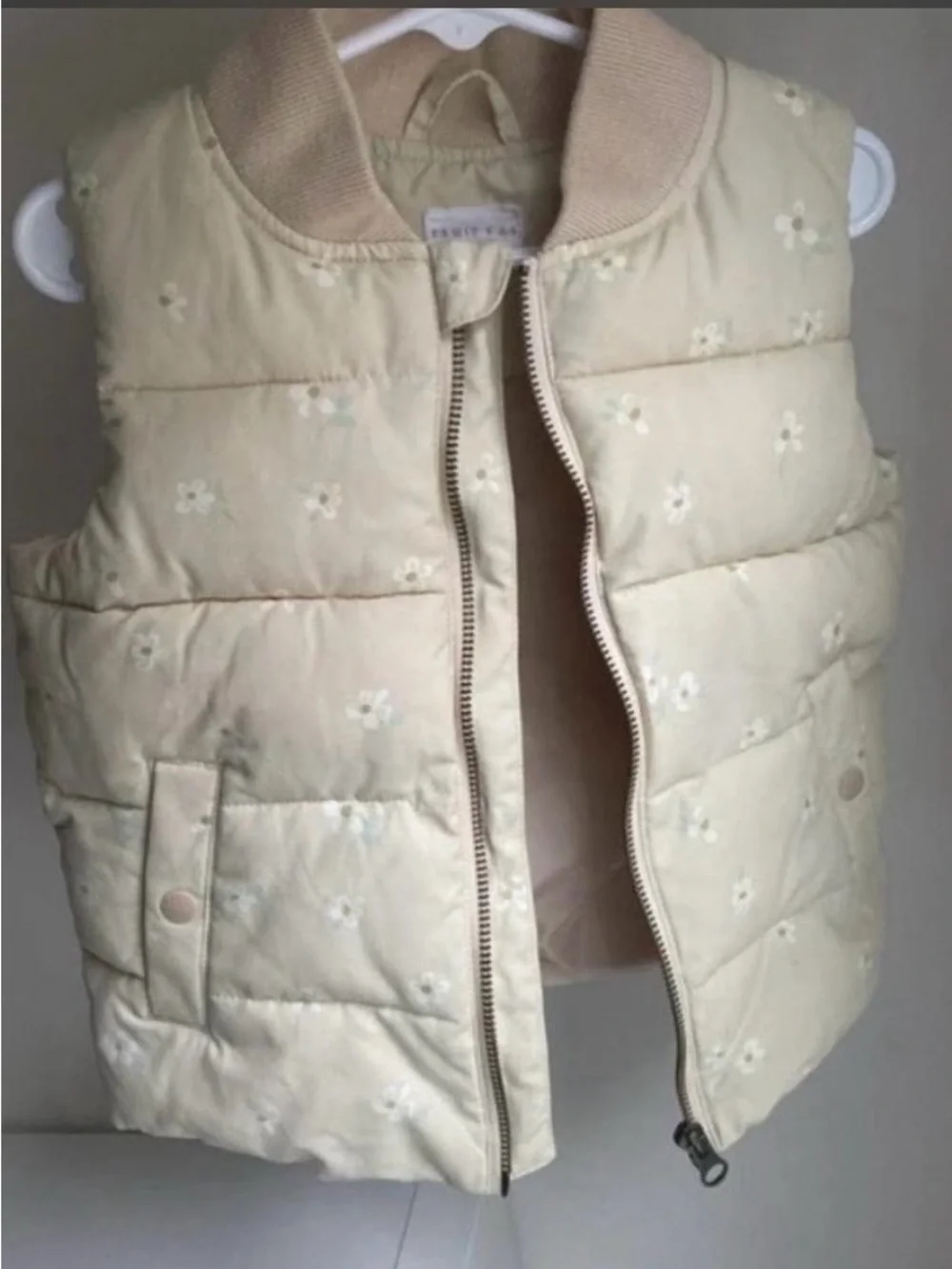Jamie kay Taylor puffer vest simple flower-sand- 2y
